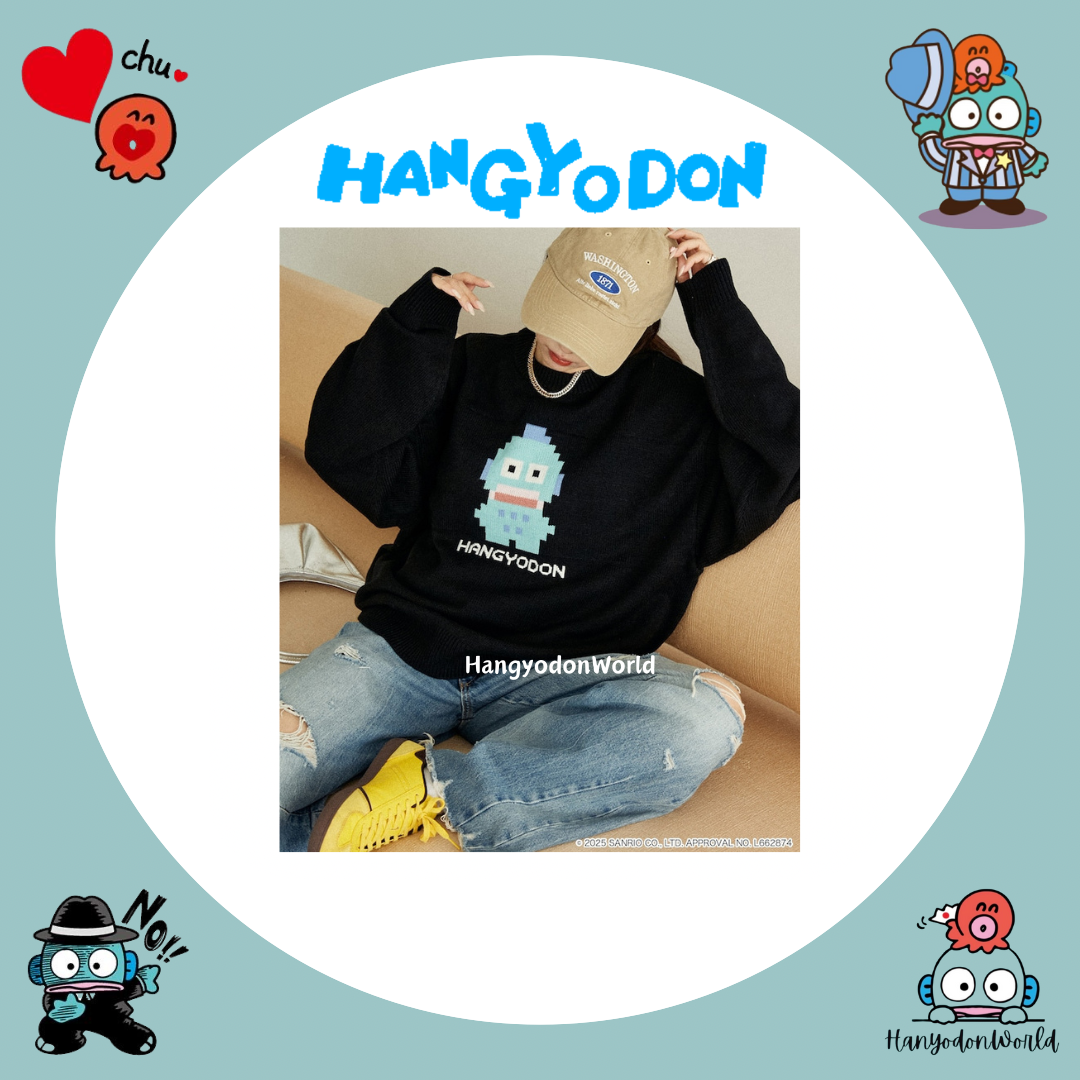 H1246 格仔水怪長袖衫（黑/米色）